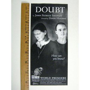 Doubt Flyer ONLY 2005 Manhattan Theatre Club World Premiere John Patrick Shanley